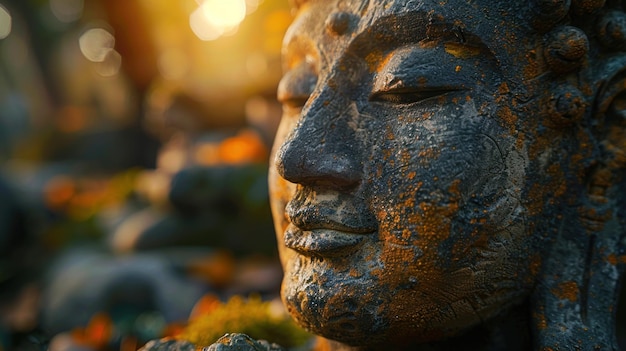 Serene Buddha Statue in Natures Embrace