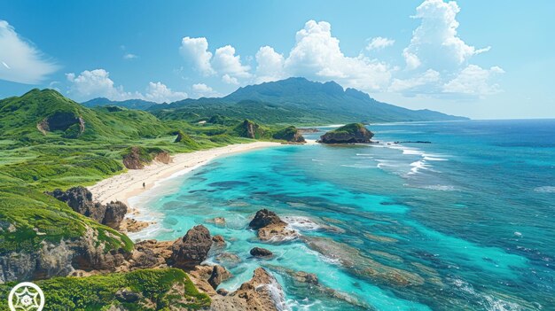 Serene Coastal Landscape with Azure Waters