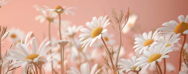 Serene daisy field at golden hour