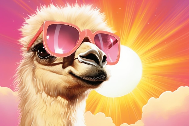 Serene flamingo sunglasses mammal animal