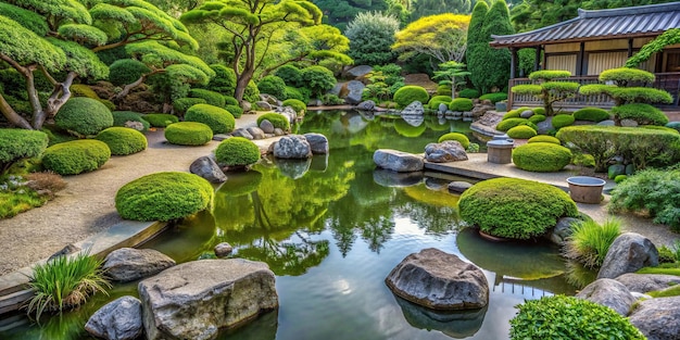 A serene Japanese garden tucked away in San Francisco featuring a minimalist design