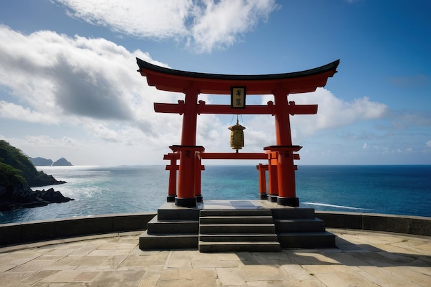 Serene Japanese Temple Gateway