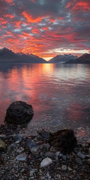 Serene Lake Sunset