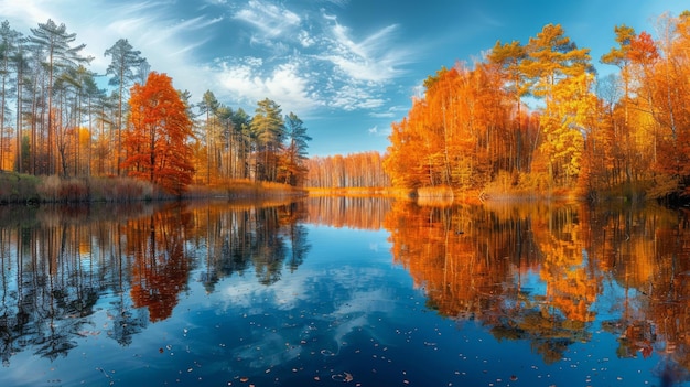 A Serene Lake Surrounded by Trees