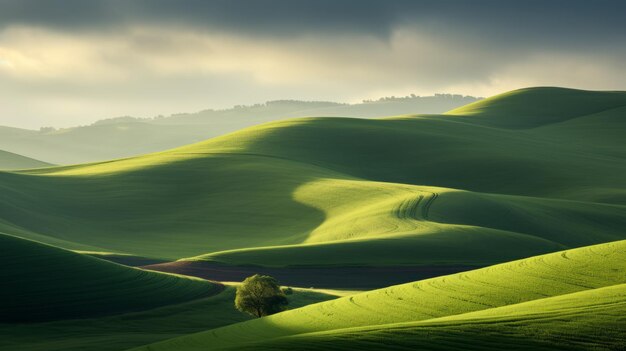 Serene Landscapes Capturing The Organic Beauty Of Green Hills