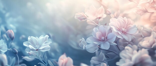 Photo serene pastel floral background