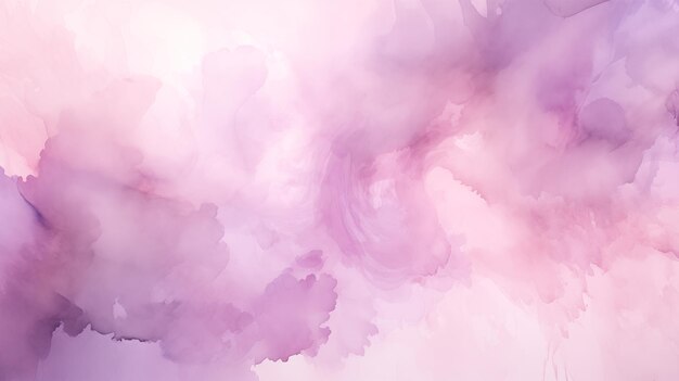 Serene Pink and Lavender Watercolor Background with Abstract Swirls