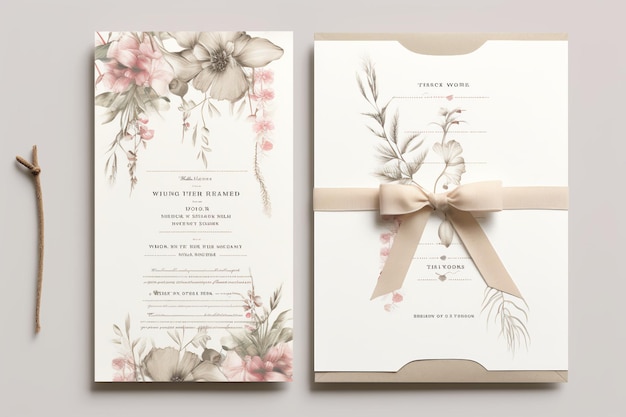 Serene Rustic Charm Burlap Wedding Invitation Suite