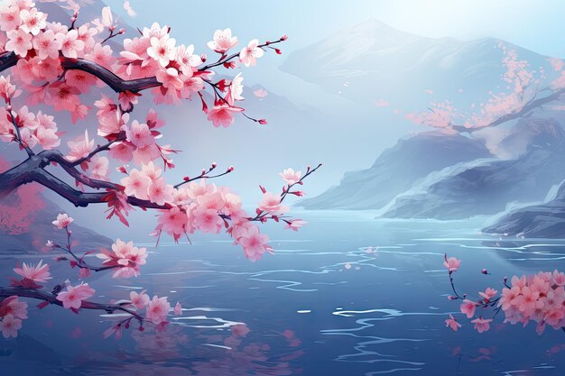 Serene Sakura Peaceful Landscapes