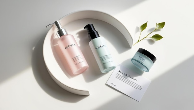 Serene Skincare Essentials A Minimalist Beauty Showcase