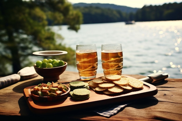 Serene Snacks Picnicking photo