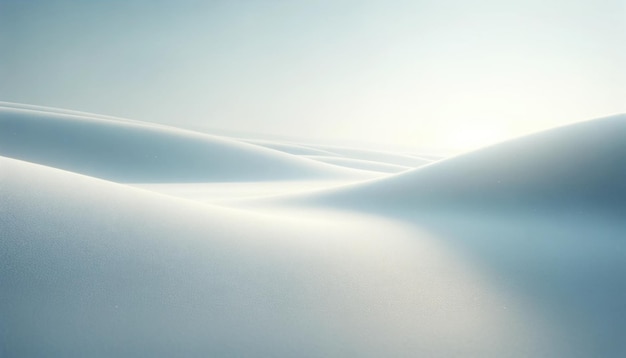 Serene Snowy Landscape at Sunrise