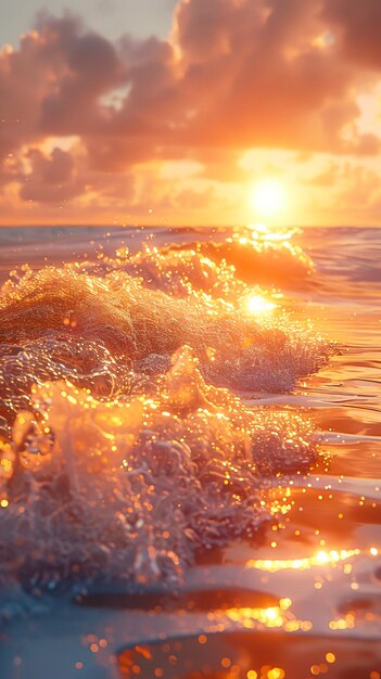 Serene Sunset Beach Bliss HighQuality 8K UltraRealistic Seascape with Soft Hues and Gentle Waves