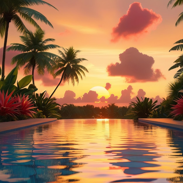 A Serene Sunset Scene Captured in Stunning Ultra High Definition