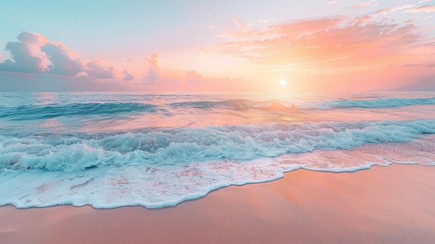 Serene Sunset at the Tranquil Tropical Beach