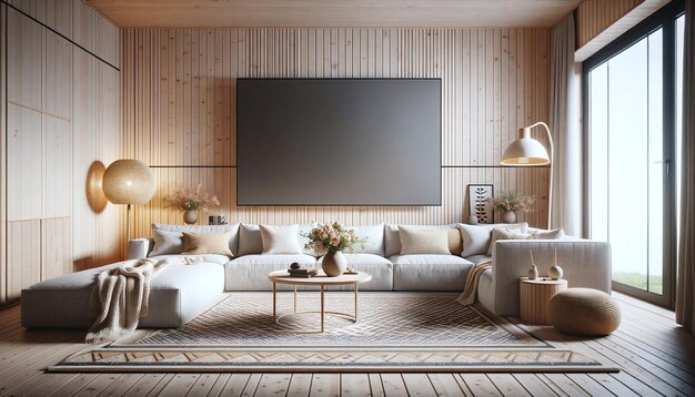 Serene Swedish Entertainment Space with Soft Lighting