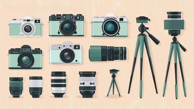 Serene Vintage Camera with Soft Color Scheme