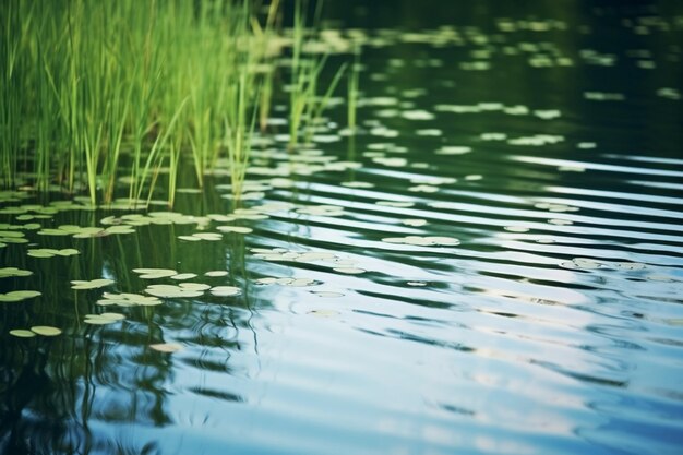 Photo serene water pond with clear reflections minimali minimalist background image wallpaper