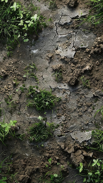 Serene Wetland Capturing the beauty of marshy soil texture