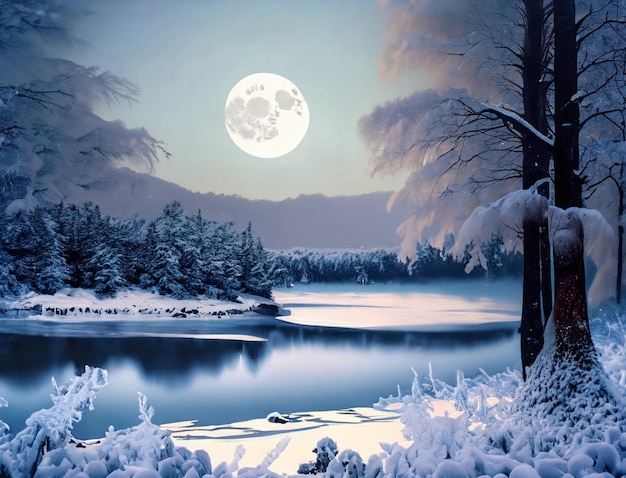 A serene winter landscape