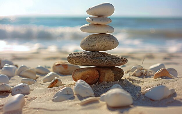 Serenity by the Sea Balanced Stone Stack