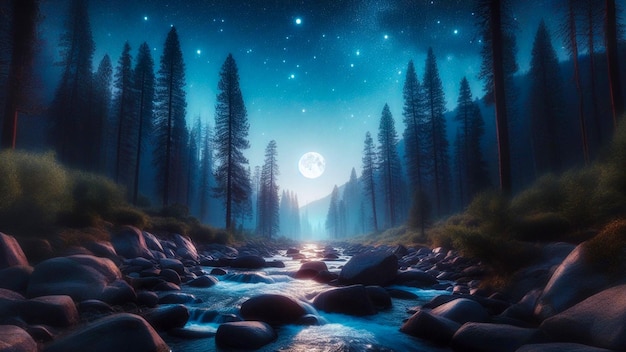 Serenity captured in wilderness night