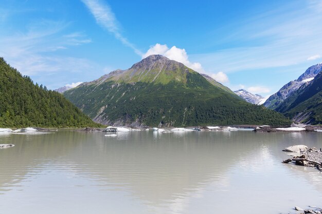 Serenity lake in Alaskan tundra