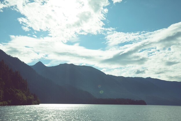 Serenity lake in the mountains