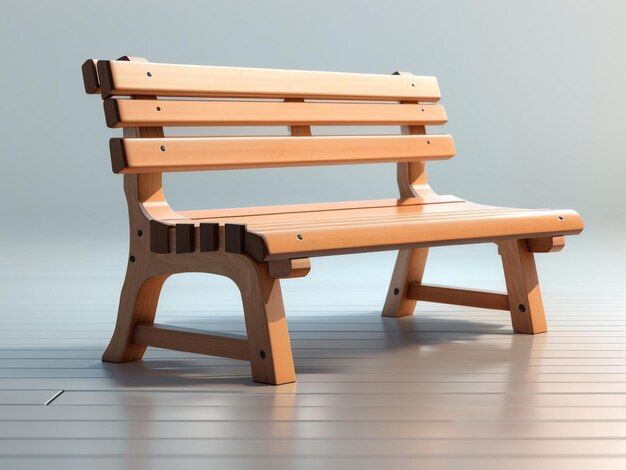 Serenity in Solitude Isolated Wooden Park Bench on a Transparent Background