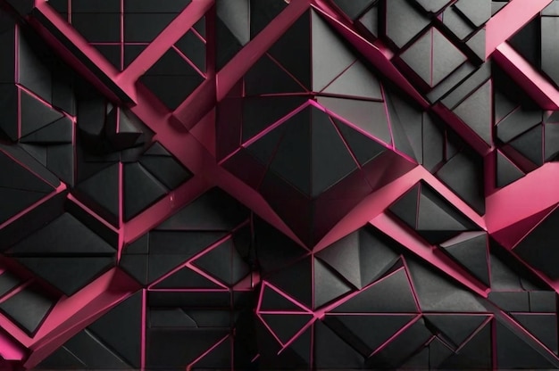 a series of black and pink squares with a red and black design