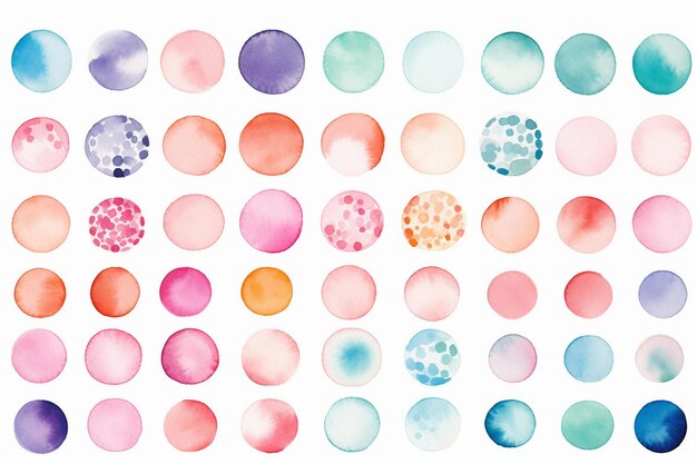 a series of circles with different colors of different colors