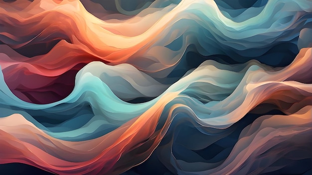 a series of colored waves with a colorful background