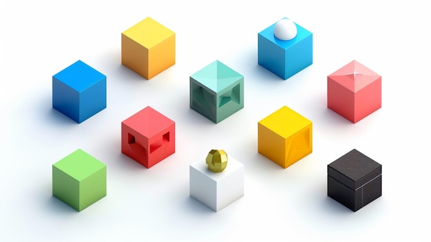 a series of colorful cubes with one that says quot the one on the bottom quot