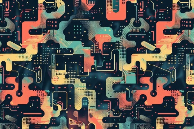 a series of colorful graphics by person