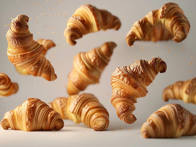 a series of croissants with the letter r on them