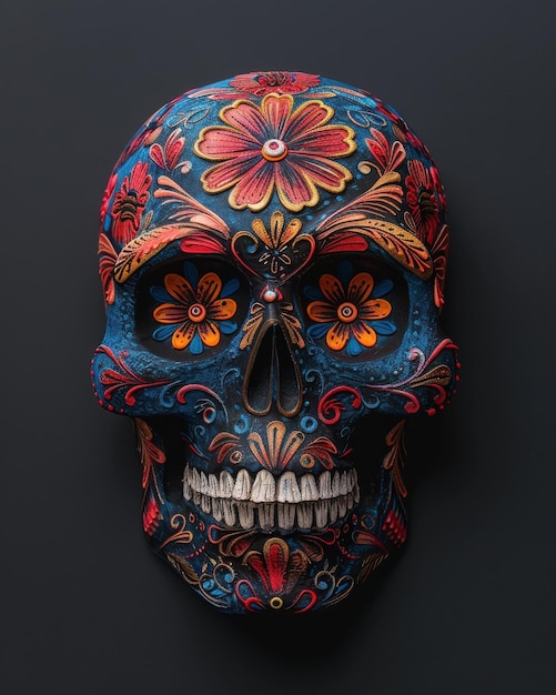 A Series of Day of the Dead Skulls Vibrant Reminders of Heritage