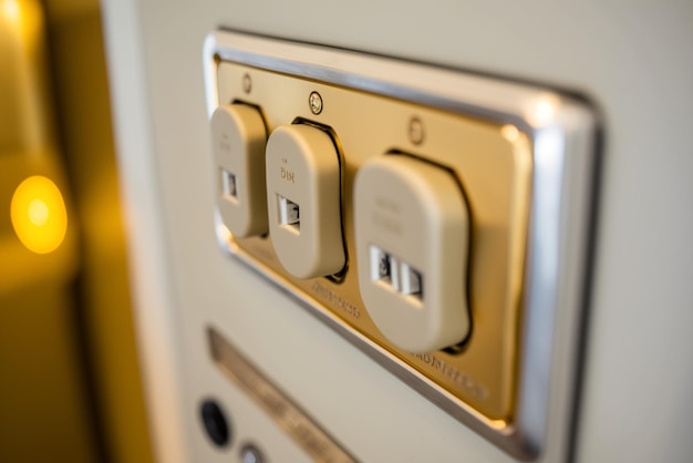 A series of electrical switches and outlets representing the world of electrical engineering