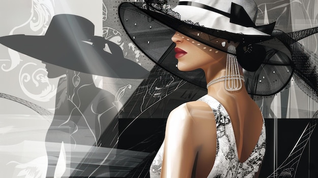 Photo series of fashion illustration wallpaper