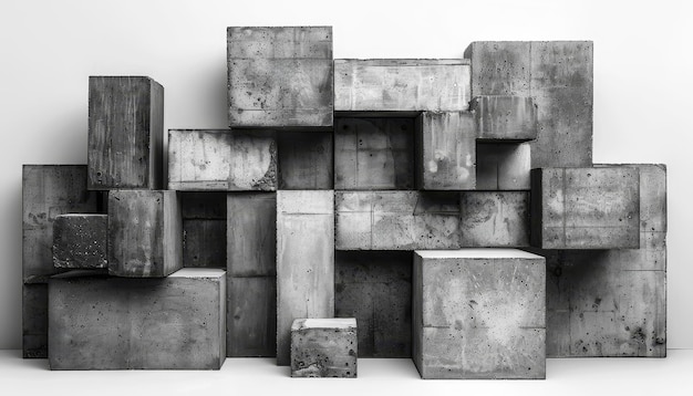 A series of gray and black cubes stacked on top of each other by ai generated image