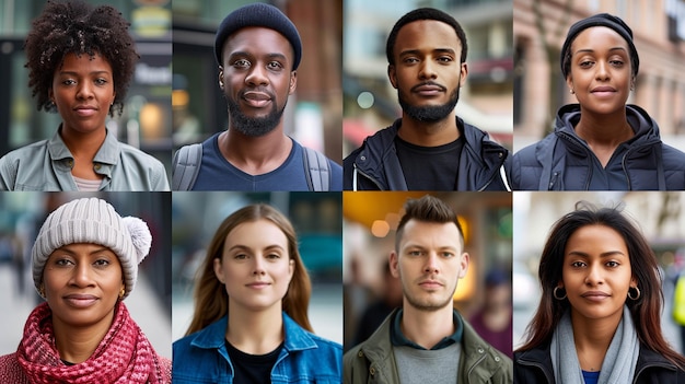 series of headshots capturing the resilience and determination of frontline workers