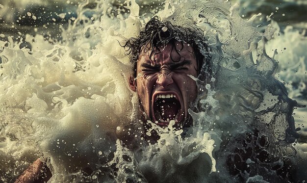 Photo series of images capturing intense anger