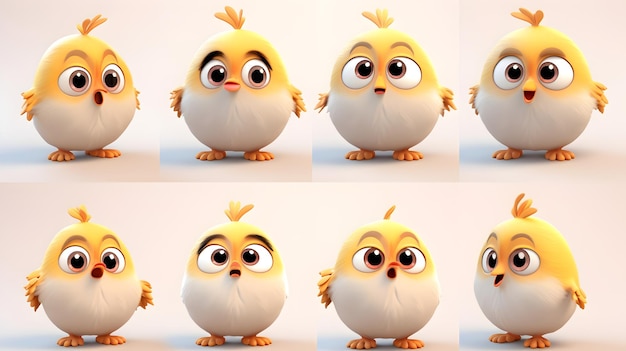 a series of images of a chicken with a beak that says  angry