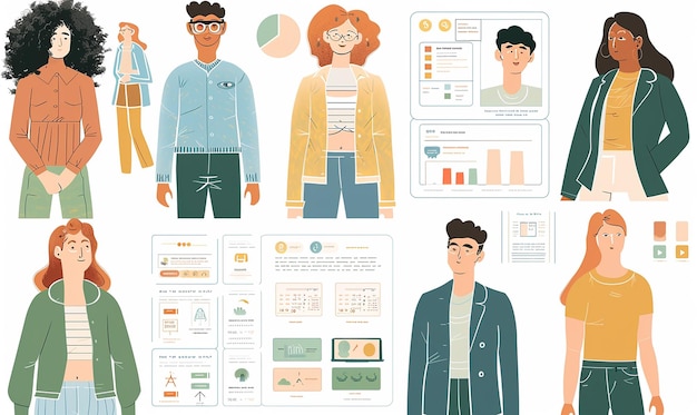 Series of Images Showcasing the Creation of Buyer Personas