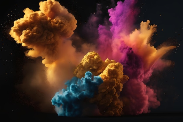 a series of photos of colorful clouds and the word cloud