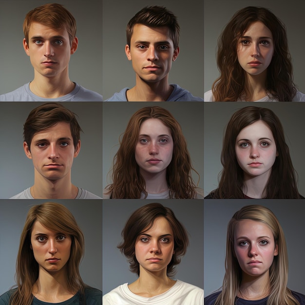 a series of photos of people with different expressions