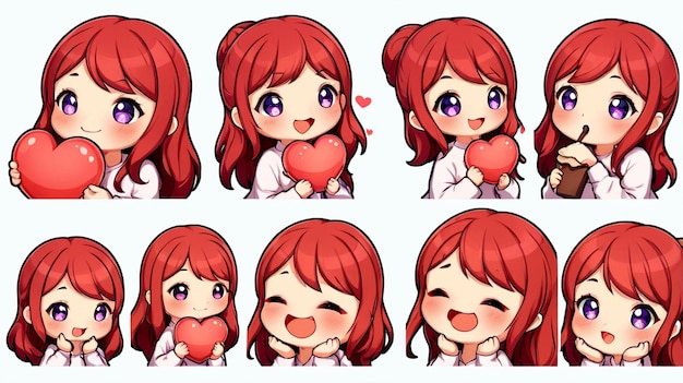 a series of pictures of a cute little girl with red hair