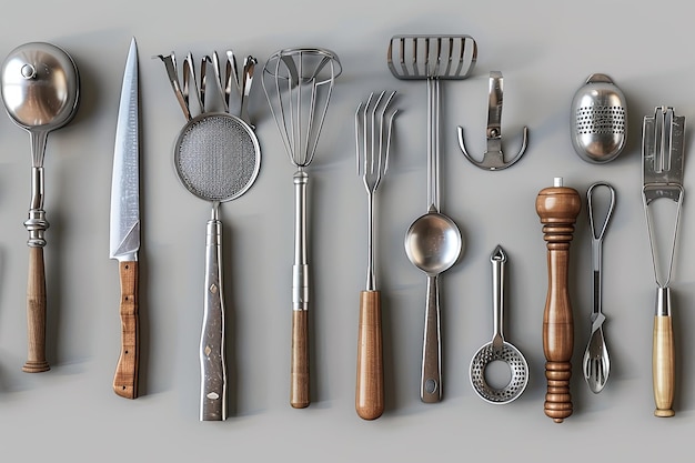 a series of pictures of different kitchen utensils