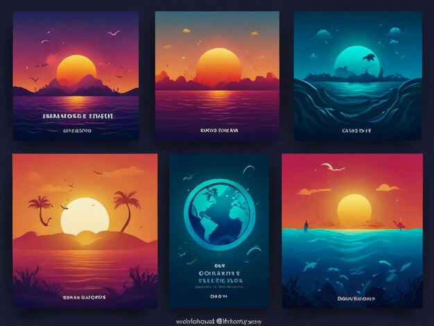 a series of posters for the movie called the sun