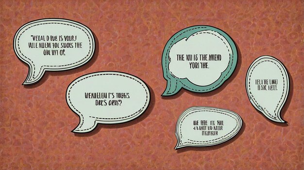 Photo a series of speech bubbles with a speech bubble saying quot the times time is the times time quot