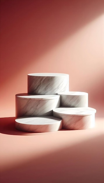 a series of white bowls with one that has a white marble on it